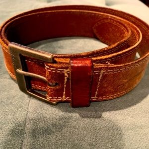 Sean John mens tan leather belt